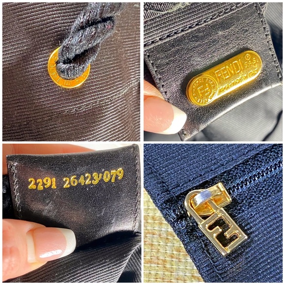 |SOLD| Fendi Sas 1925 Canvas Black Nylon Tote - Picture 9 of 9